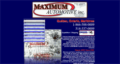 Desktop Screenshot of maximumautomotive.ca